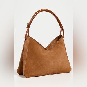 Staud Valerie Tan Suede Hobo Bag